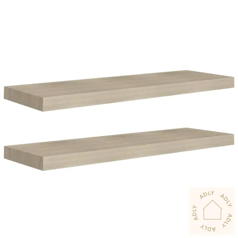 Flytende Vegghyller 2 Stk Eik 80X23,5X3,8 Cm Mdf