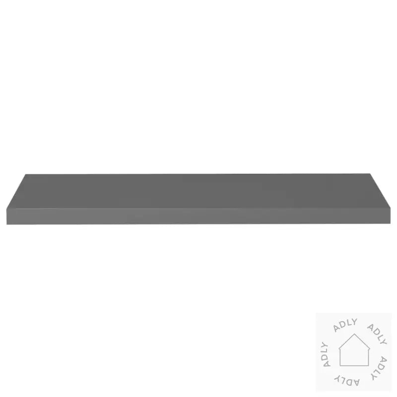 Flytende Vegghyller 4 Stk Høyglans Grå 90X23,5X3,8 Cm Mdf