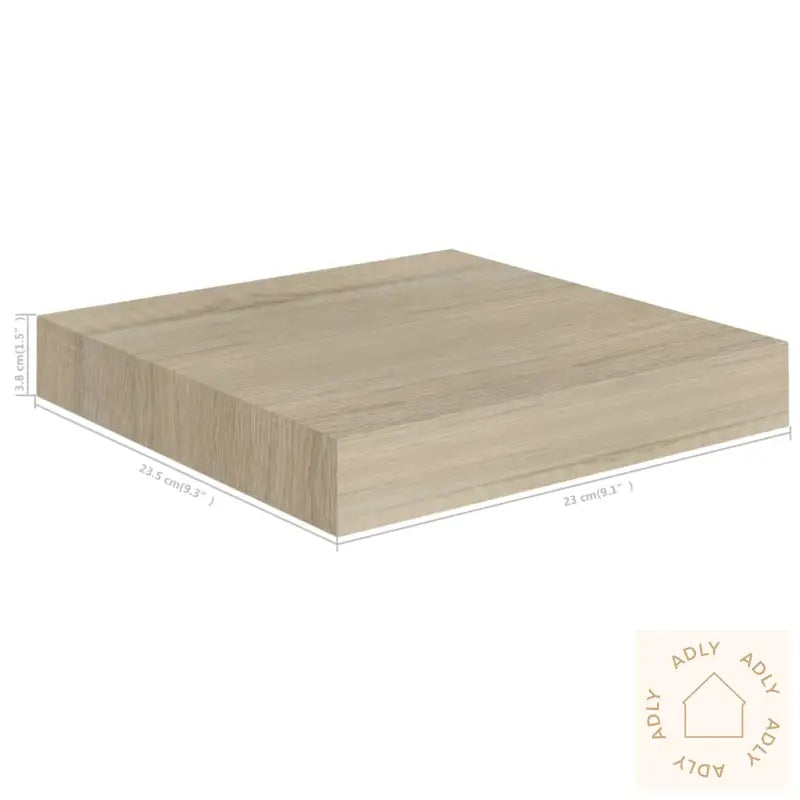 Flytende Vegghyller 4 Stk Eik 23X23,5X3,8 Cm Mdf