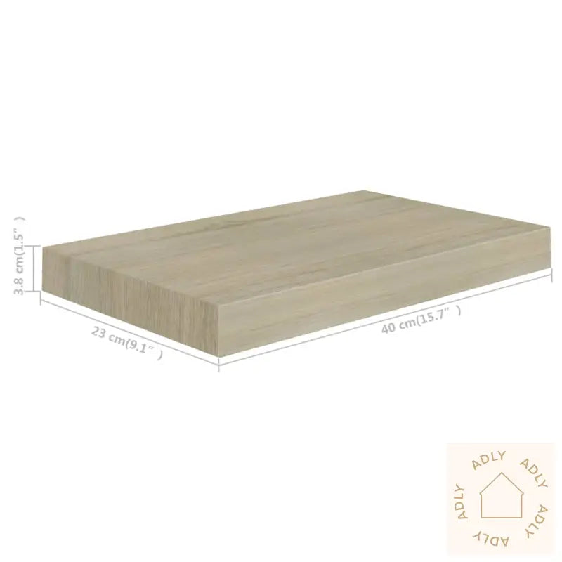 Flytende Vegghyller 4 Stk Eik 40X23X3,8 Cm Mdf
