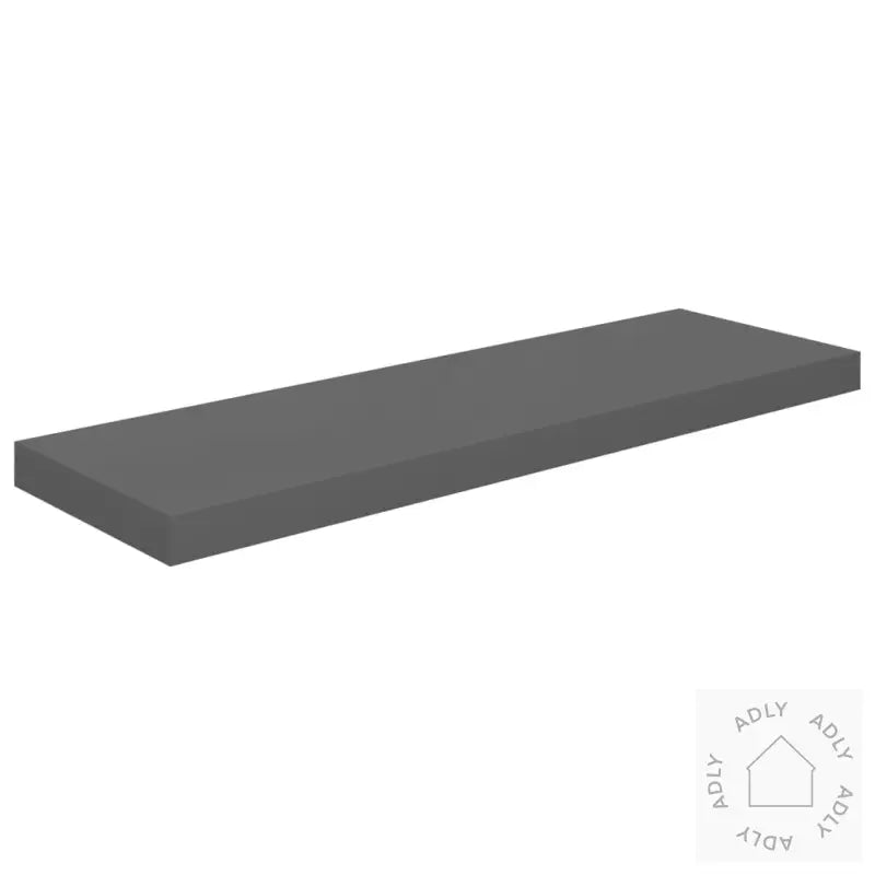 Flytende Vegghyller 2 Stk Høyglans Grå 80X23,5X3,8 Cm Mdf