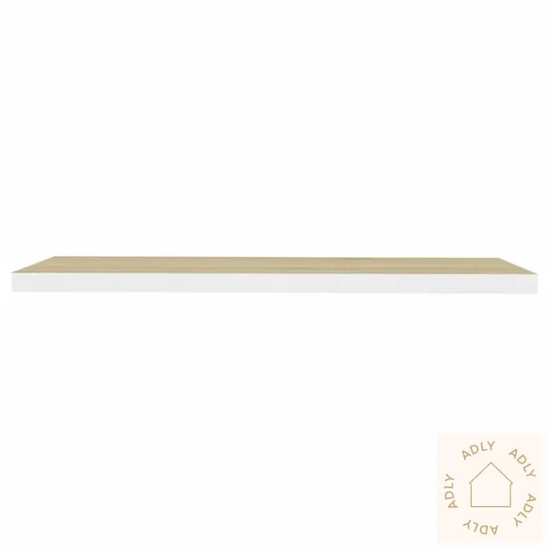 Flytende Vegghylle Eik Og Hvit 90X23,5X3,8 Cm Mdf