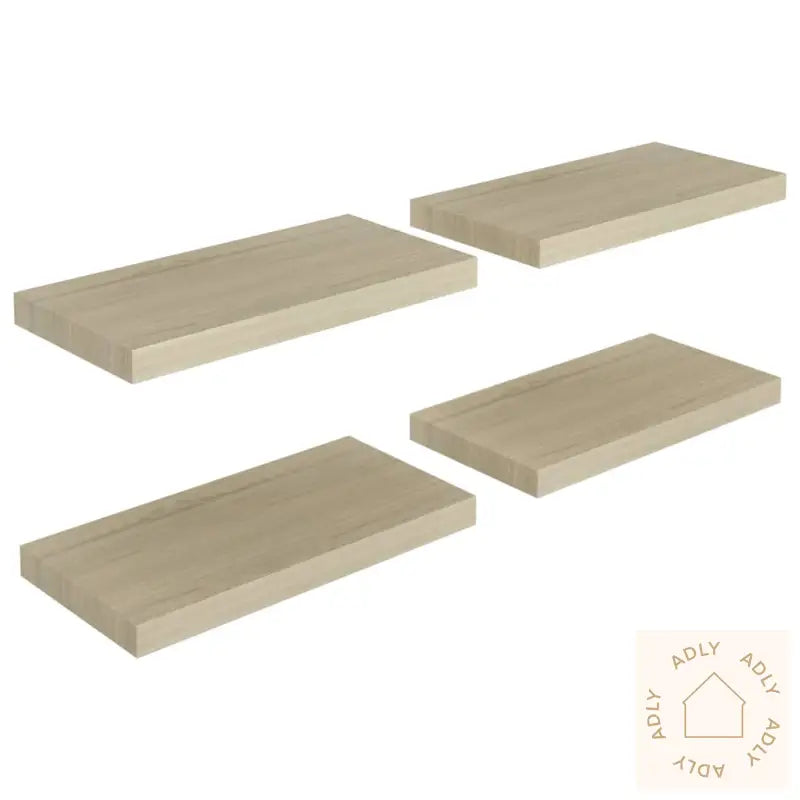 Flytende Vegghyller 4 Stk Eik 50X23X3,8 Cm Mdf