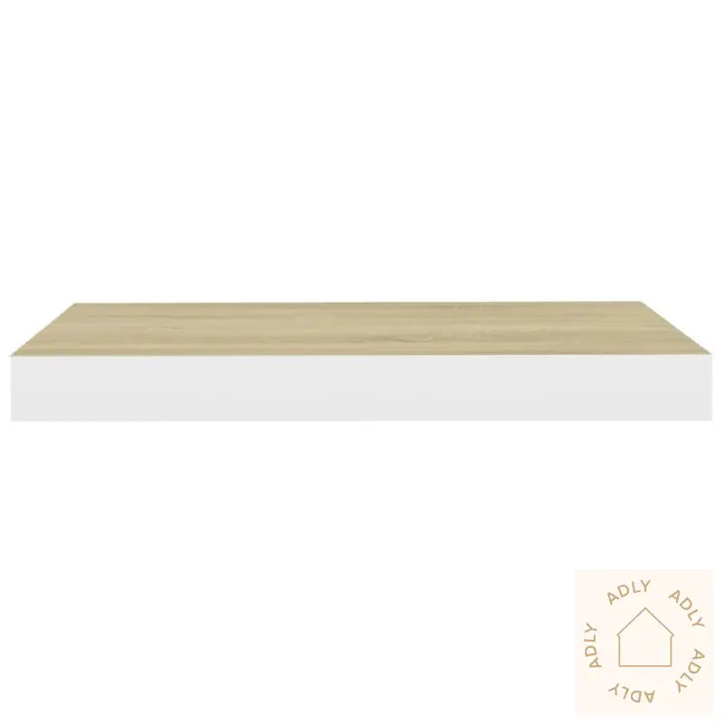 Flytende Vegghyller 4 Stk Eik Og Hvit 40X23,5X3,8 Cm Mdf