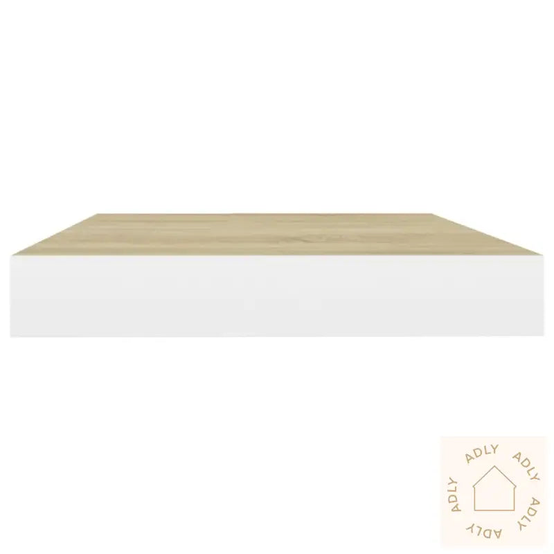 Flytende Vegghyller 2 Stk Eik Og Hvit 40X23,5X3,8 Cm Mdf