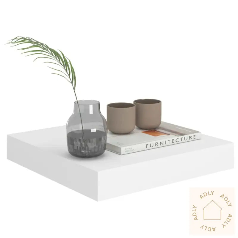 Flytende Vegghyller 4 Stk Hvit 23X23,5X3,8 Cm Mdf