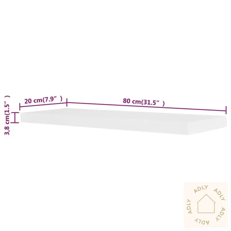 Flytende Vegghyller 2 Stk Mdf Bok/Dvd-Oppbevaring Hvit