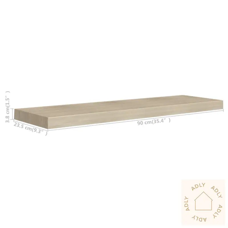 Flytende Vegghyller 4 Stk Eik 90X23,5X3,8 Cm Mdf