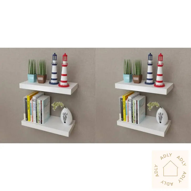 Vegghyller 4 Stk Hvit 40 Cm