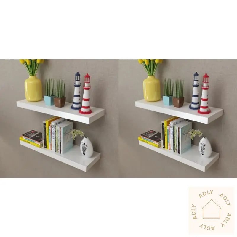 Vegghyller 4 Stk Hvit 60 Cm