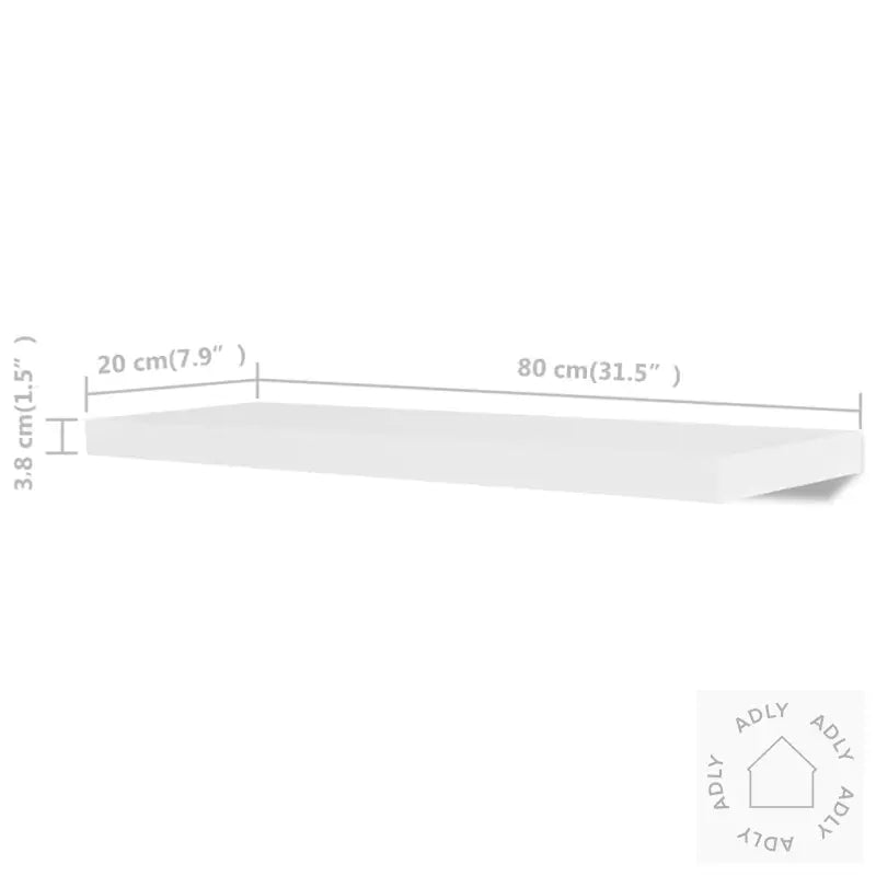 Vegghyller 4 Stk Hvit 80 Cm