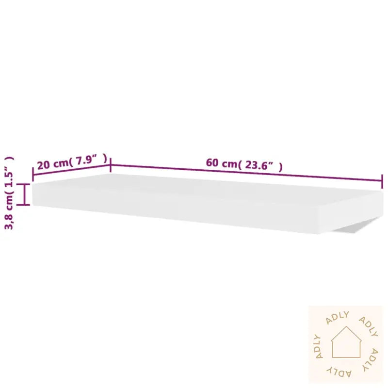 Vegghyller 4 Stk Hvit 60 Cm