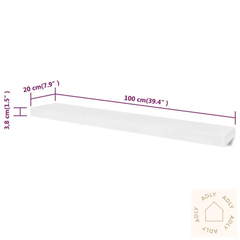 Vegghyller 4 Stk Hvit 100 Cm