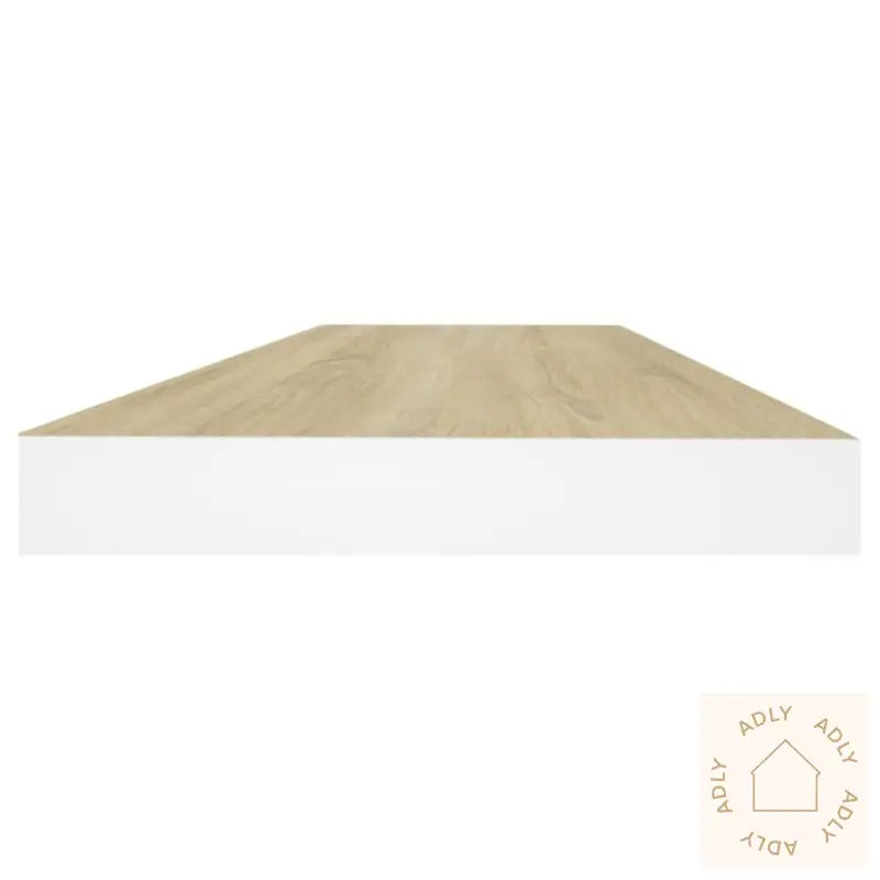 Flytende Vegghyller 4 Stk Eik Og Hvit 60X23,5X3,8 Cm Mdf