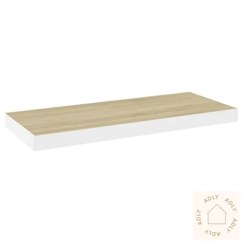 Flytende Vegghyller 4 Stk Eik Og Hvit 60X23,5X3,8 Cm Mdf