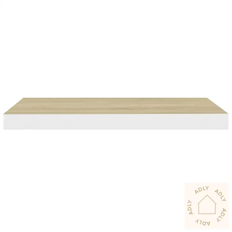 Flytende Vegghyller 4 Stk Eik Og Hvit 60X23,5X3,8 Cm Mdf