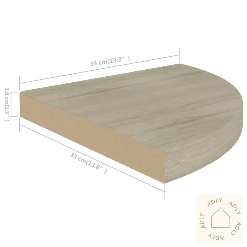 Flytende Vegghyller 4 Stk Eik 35X35X3,8 Cm Mdf
