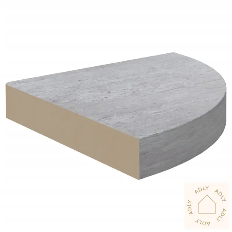 Hjørnehyller Vegghengt 2 Stk Betonggrå 35X35X3,8 Cm Mdf