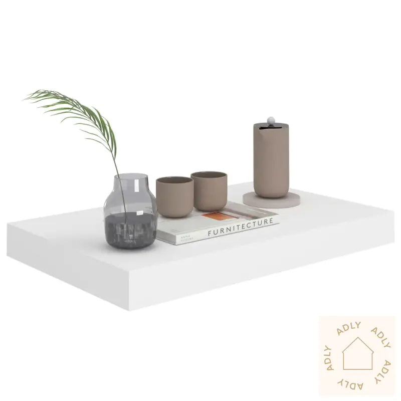 Flytende Vegghyller 2 Stk Hvit 40X23X3,8 Cm Mdf