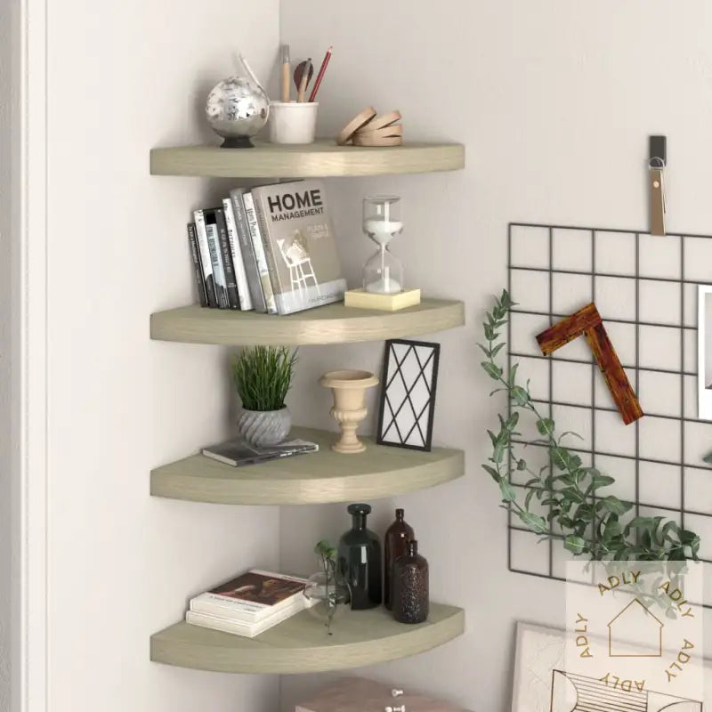 Flytende Vegghyller 4 Stk Eik 35X35X3,8 Cm Mdf