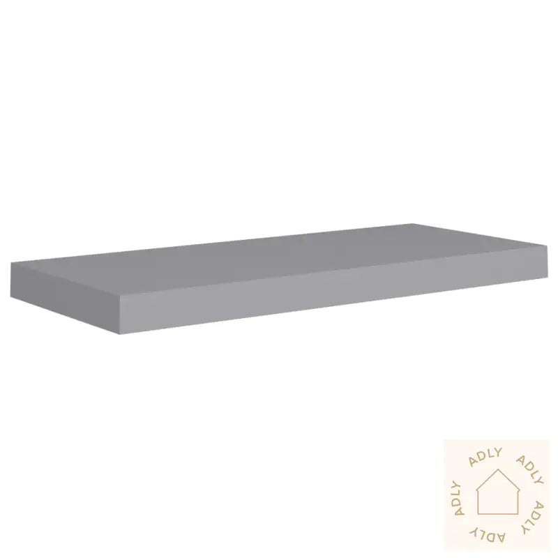 Flytende Vegghyller 2 Stk Grå 60X23,5X3,8 Cm Mdf