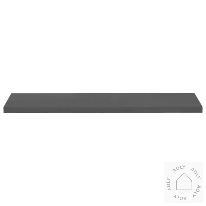Flytende Vegghyller 4 Stk Høyglans Grå 120X23,5X3,8 Cm Mdf