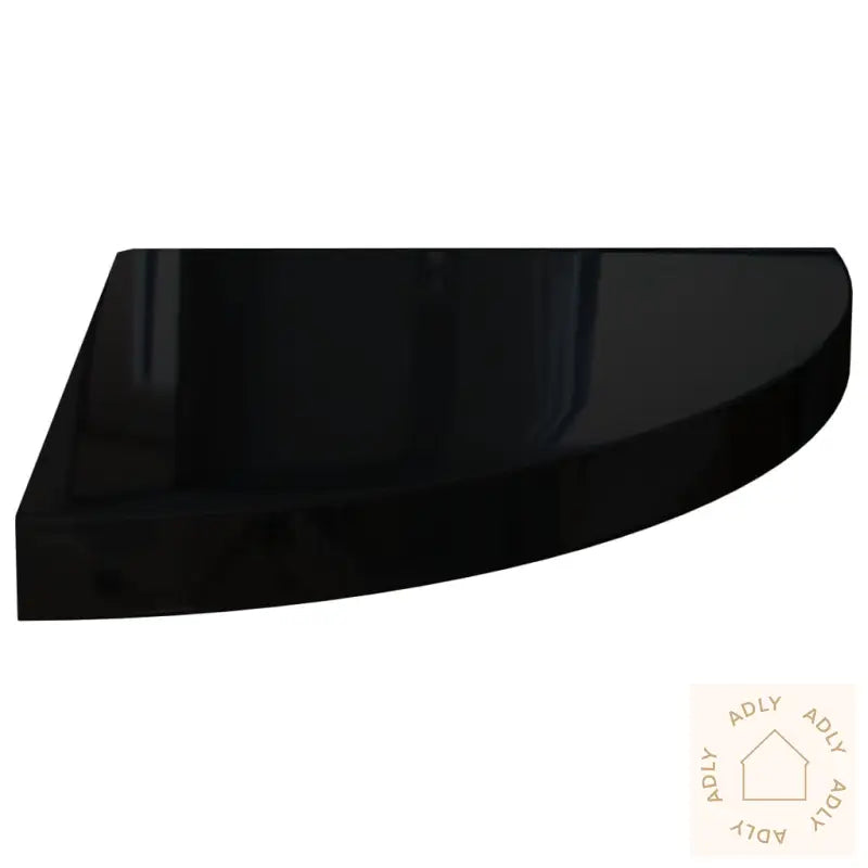 Flytende Vegghyller 2 Stk Høyglans Svart 35X35X3,8 Cm Mdf