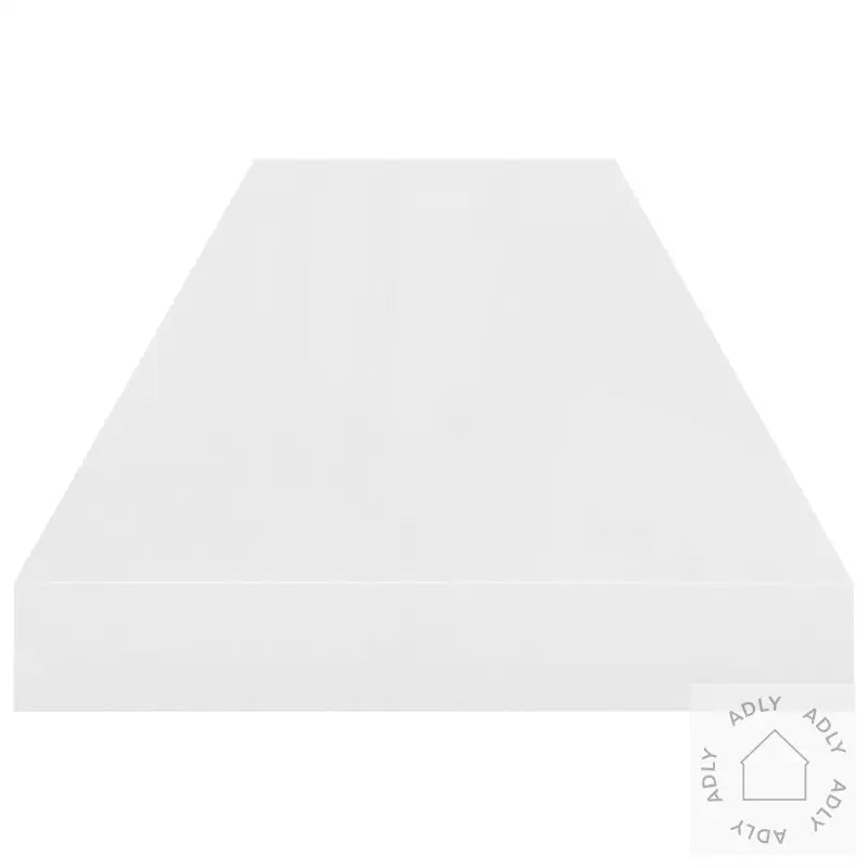 Flytende Vegghyller 2 Stk Høyglans Hvit 90X23,5X3,8 Cm Mdf