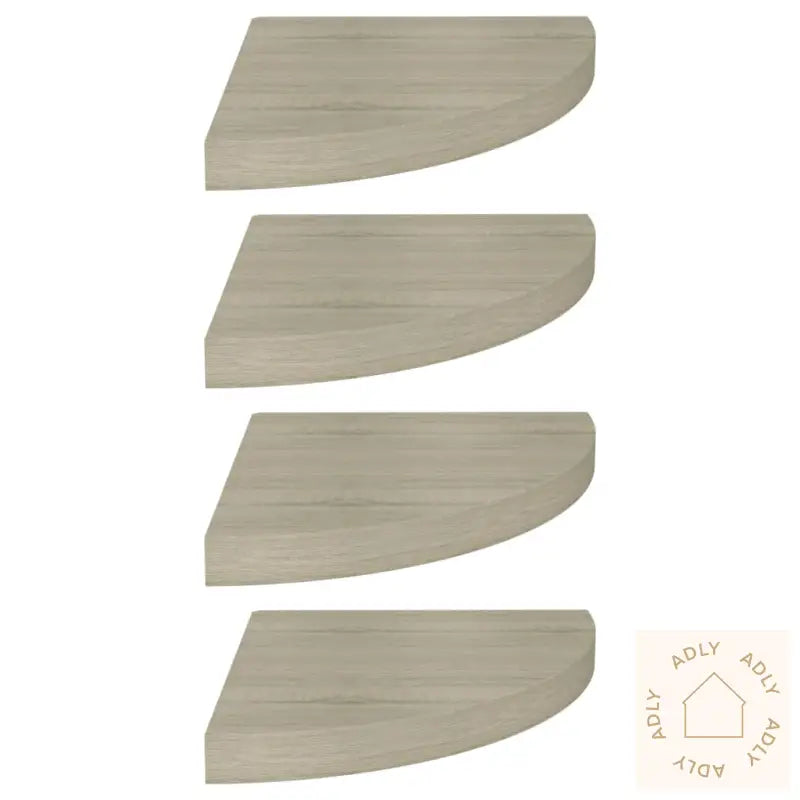 Flytende Vegghyller 4 Stk Eik 35X35X3,8 Cm Mdf