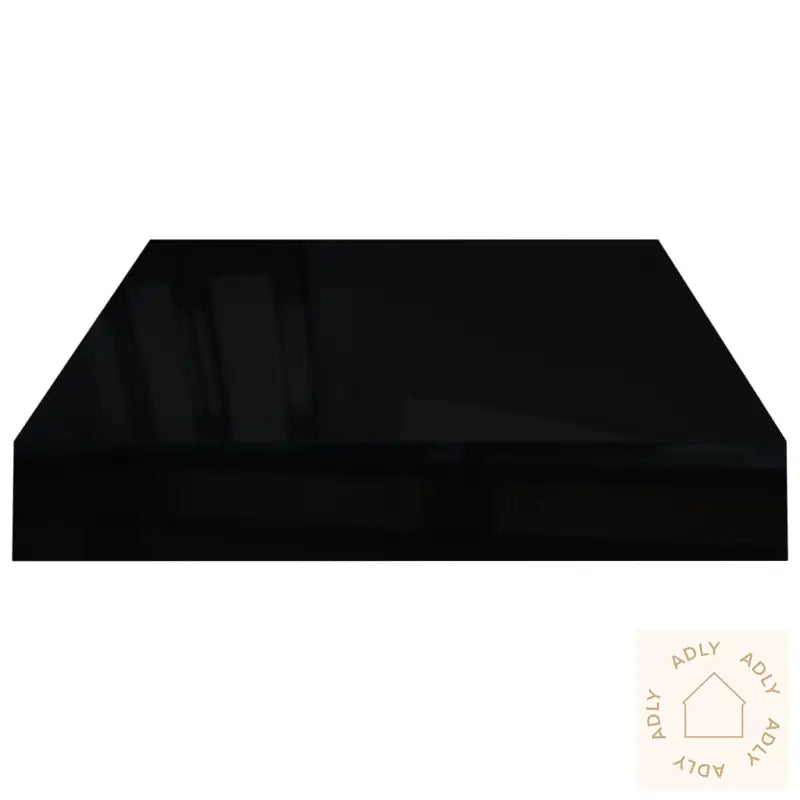 Flytende Vegghyller 2 Stk Høyglans Svart 40X23X3,8 Cm Mdf