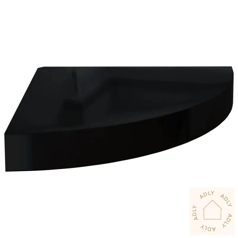 Flytende Vegghyller 4 Stk Høyglans Svart 25X25X3,8 Cm Mdf