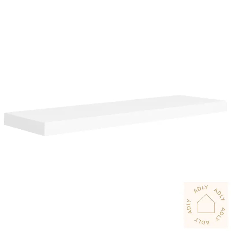 Flytende Vegghyller 2 Stk Hvit 80X23,5X3,8 Cm Mdf