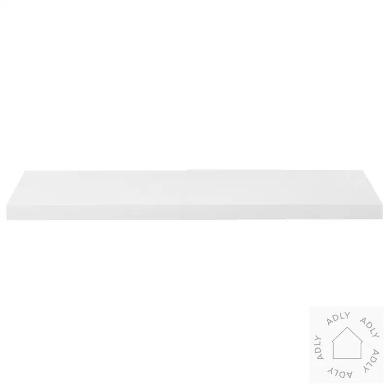 Flytende Vegghyller 2 Stk Høyglans Hvit 90X23,5X3,8 Cm Mdf