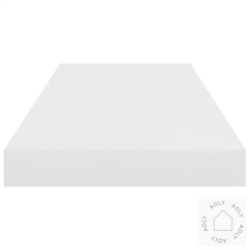Flytende Vegghyller 2 Stk Høyglans Hvit 60X23,5X3,8 Cm Mdf