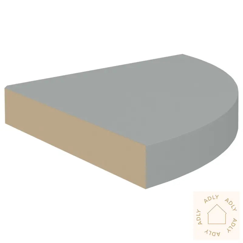 Flytende Vegghyller 2 Stk Grå 25X25X3,8 Cm Mdf