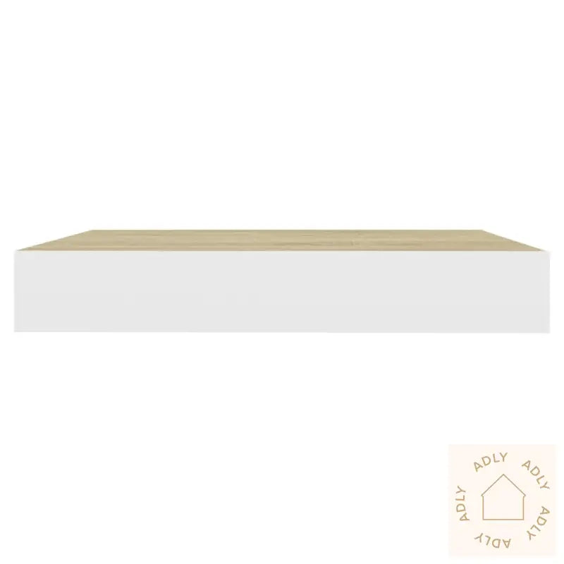 Flytende Vegghyller 2 Stk Eik Og Hvit 23X23,5X3,8 Cm Mdf