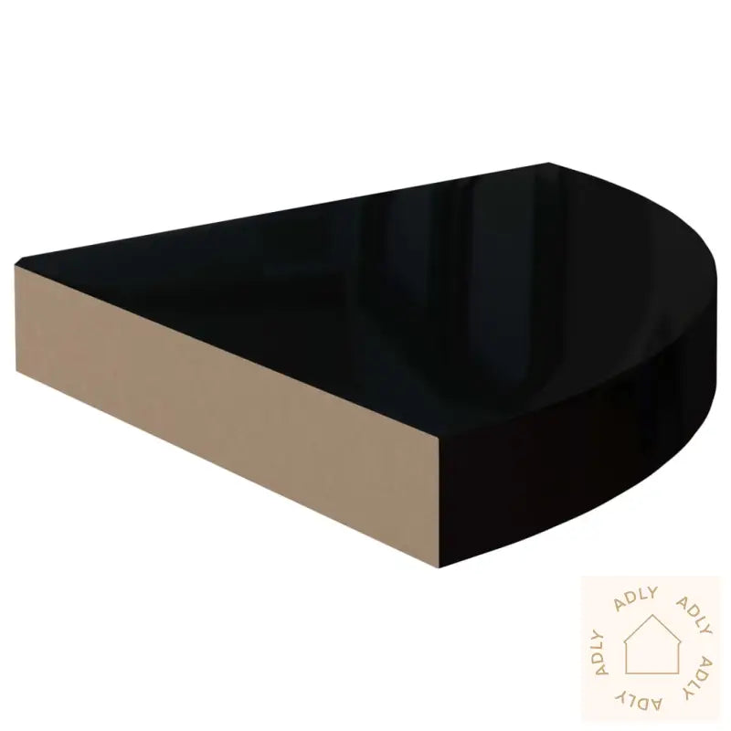 Flytende Vegghyller 4 Stk Høyglans Svart 25X25X3,8 Cm Mdf