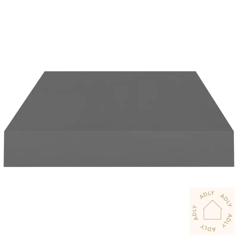 Flytende Vegghyller 2 Stk Høyglans Grå 40X23X3,8 Cm Mdf