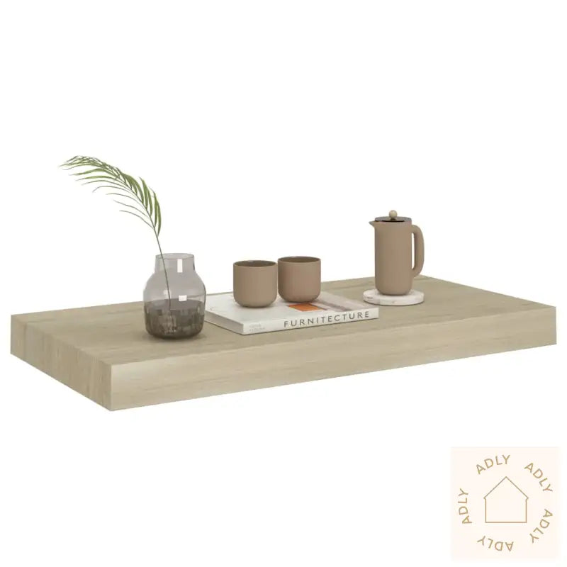 Flytende Vegghyller 2 Stk Eik 50X23X3,8 Cm Mdf