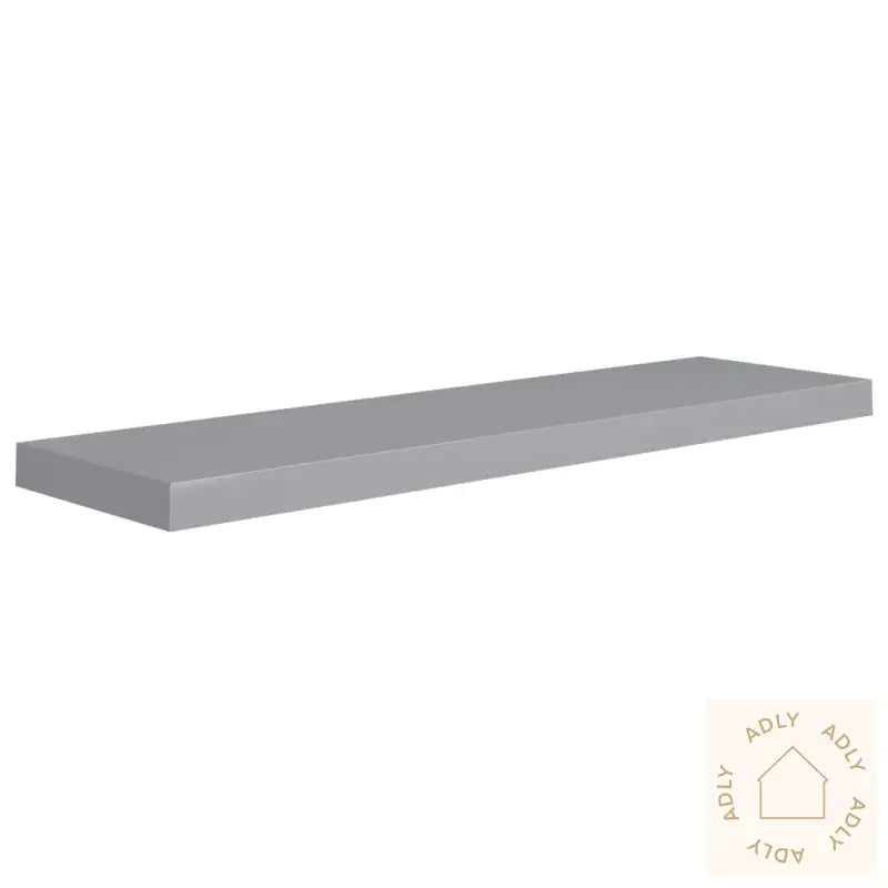 Flytende Vegghyller 2 Stk Grå 90X23,5X3,8 Cm Mdf