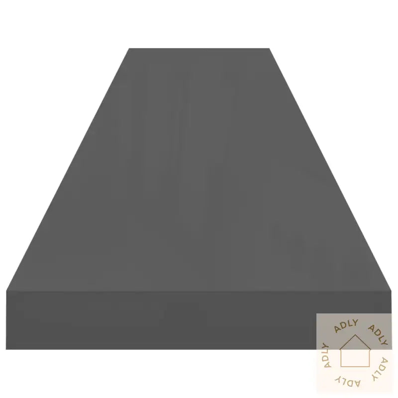 Flytende Vegghyller 2 Stk Høyglans Grå 120X23,5X3,8 Cm Mdf