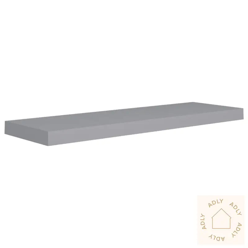 Flytende Vegghyller 2 Stk Grå 80X23,5X3,8 Cm Mdf