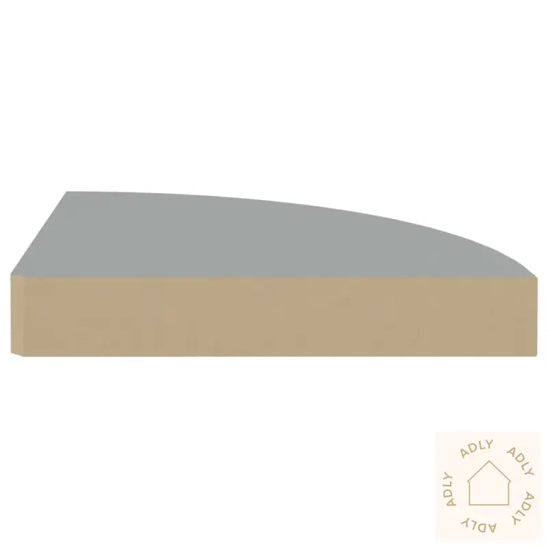 Flytende Vegghyller 2 Stk Grå 25X25X3,8 Cm Mdf