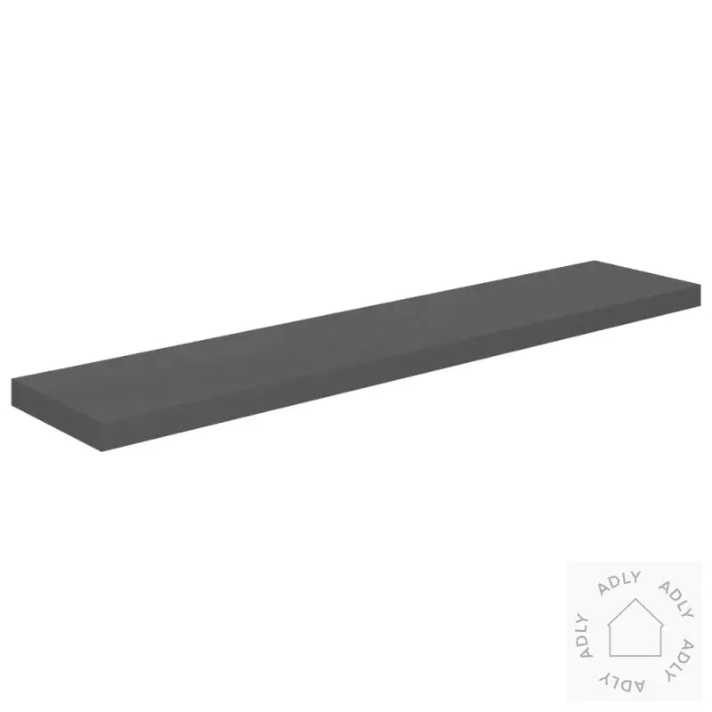 Flytende Vegghyller 2 Stk Høyglans Grå 120X23,5X3,8 Cm Mdf