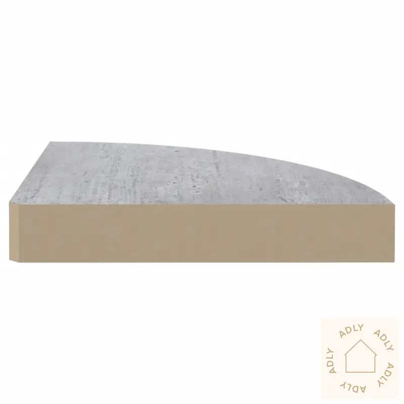 Hjørnehyller Vegghengt 2 Stk Betonggrå 35X35X3,8 Cm Mdf