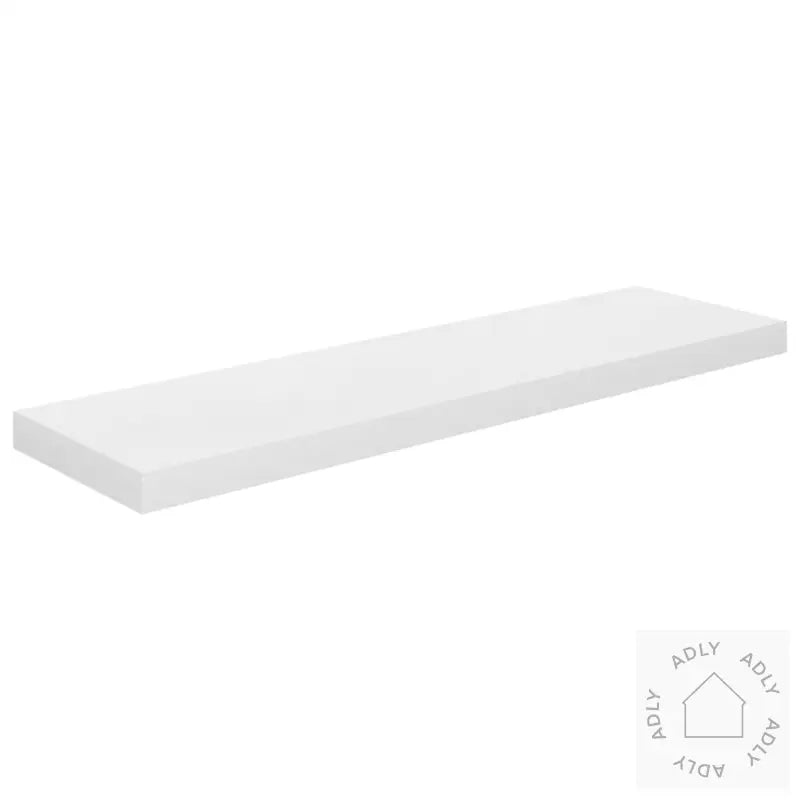 Flytende Vegghyller 2 Stk Høyglans Hvit 90X23,5X3,8 Cm Mdf