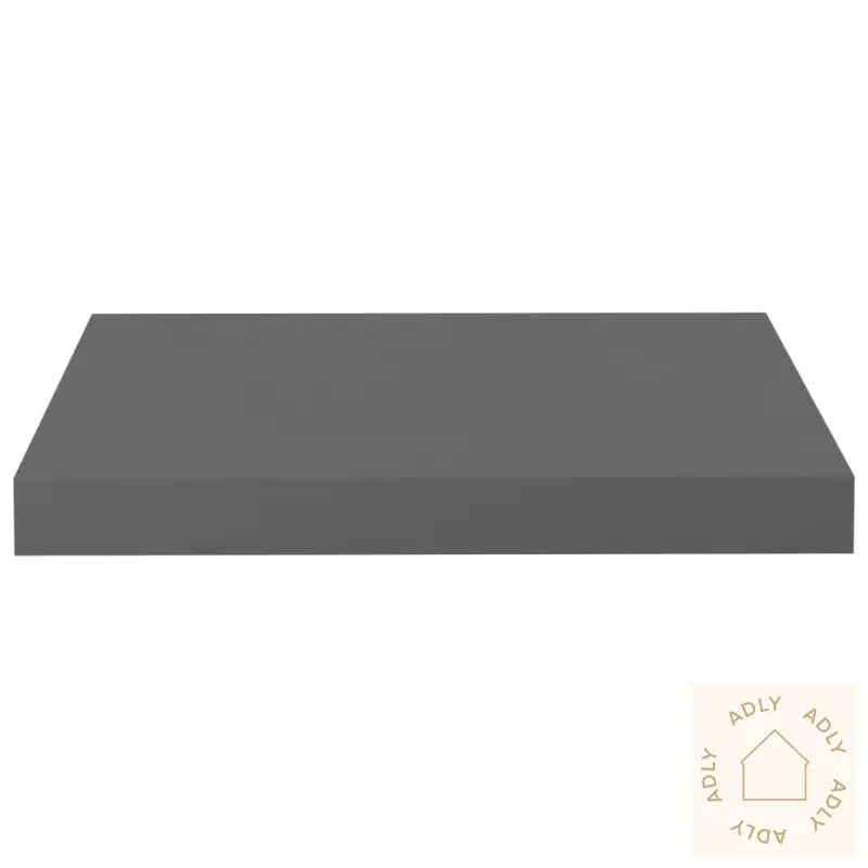 Flytende Vegghyller 2 Stk Høyglans Grå 40X23X3,8 Cm Mdf