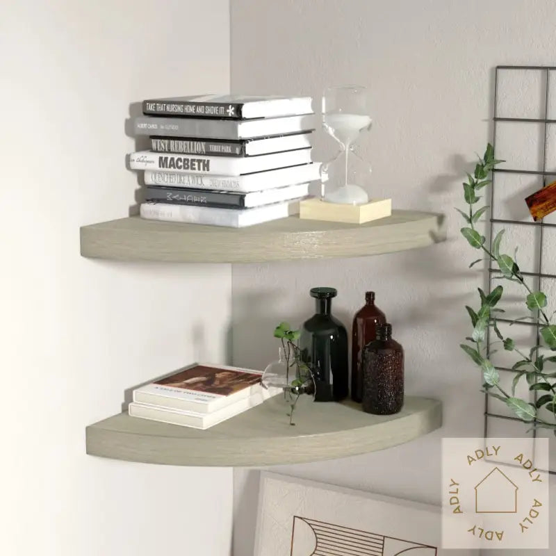 Flytende Vegghyller 2 Stk Eik 35X35X3,8 Cm Mdf