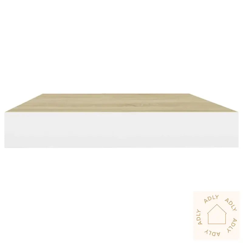 Flytende Vegghyller 2 Stk Eik Og Hvit 50X23X3,8 Cm Mdf