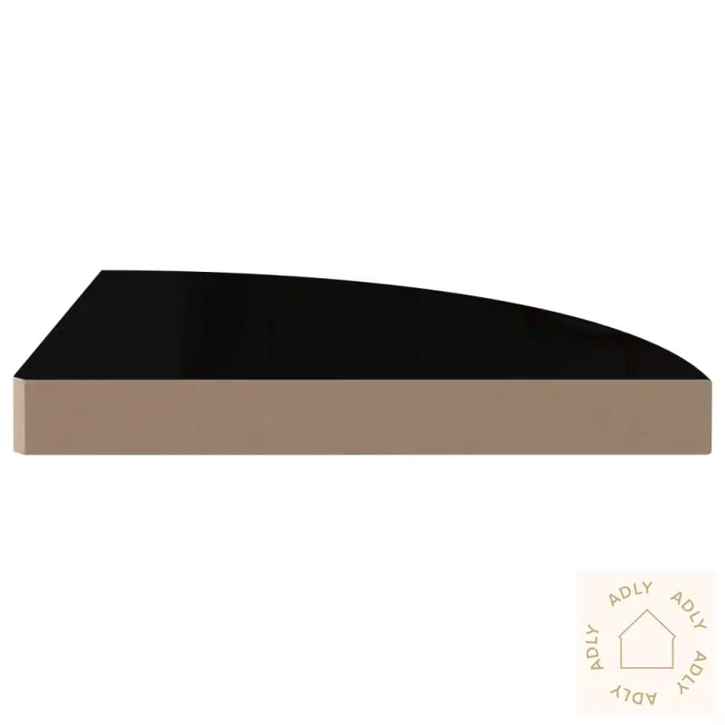 Flytende Vegghyller 2 Stk Høyglans Svart 35X35X3,8 Cm Mdf